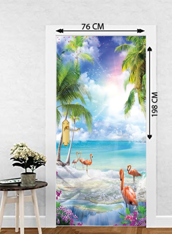 DECOR PRODUCTION Door Wallpaper | Strong PVC Material Decorative Sticker | Wallpaper for Home Doors/Almirah, Home Decor Items etc (Self Adhesive Door Deca, 30x76 Inch)_10 - Image 5