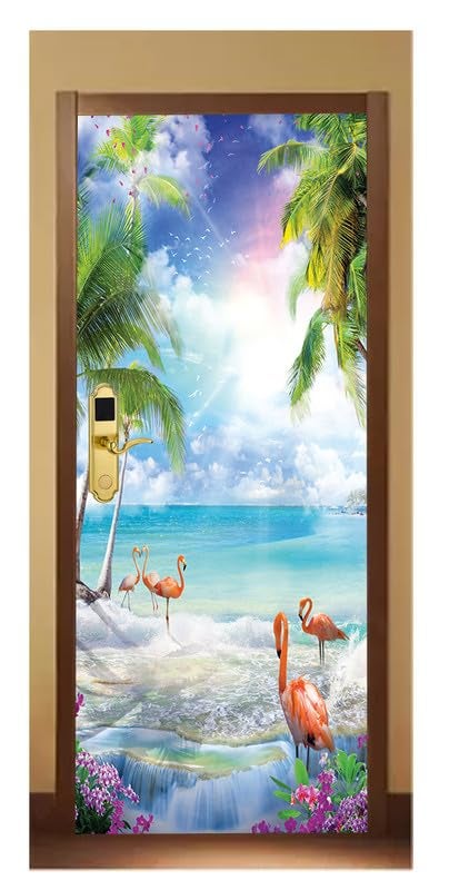 DECOR PRODUCTION Door Wallpaper | Strong PVC Material Decorative Sticker | Wallpaper for Home Doors/Almirah, Home Decor Items etc (Self Adhesive Door Deca, 30x76 Inch)_10 - Image 1