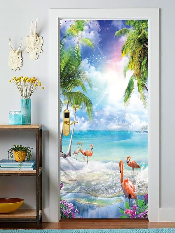 DECOR PRODUCTION Door Wallpaper | Strong PVC Material Decorative Sticker | Wallpaper for Home Doors/Almirah, Home Decor Items etc (Self Adhesive Door Deca, 30x76 Inch)_10 - Image 3