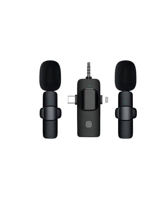 3 in 1 Wireless Microphones for iPhone / Android with aux jack 3.5mm
