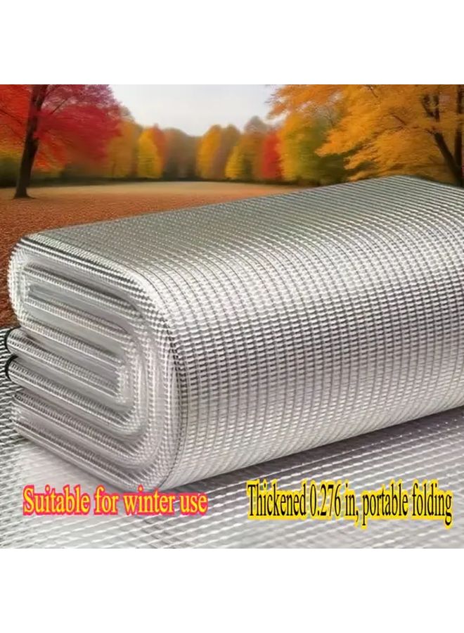 39.37x78.74 Inch Thickened Double Sided Aluminum Foil Mat All Season Insulated Camping Picnic Blanket - Image 5