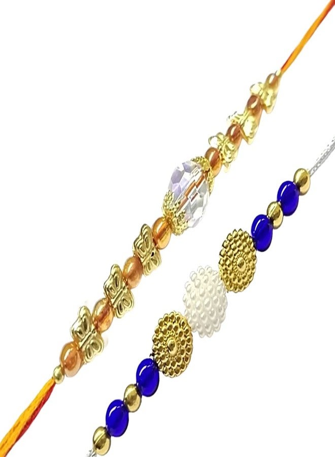 Krishna Rakhi for brother bhaiya kids designer rakhi for rakshabandhan with fancy glass beads rakhi envoirnment eco friendly combo set - Image 1