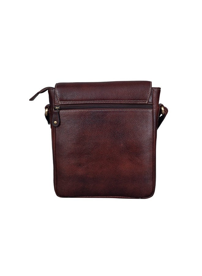 Brand Leather حقيبة جلدية للرجال والنساء (بني) - Image 2