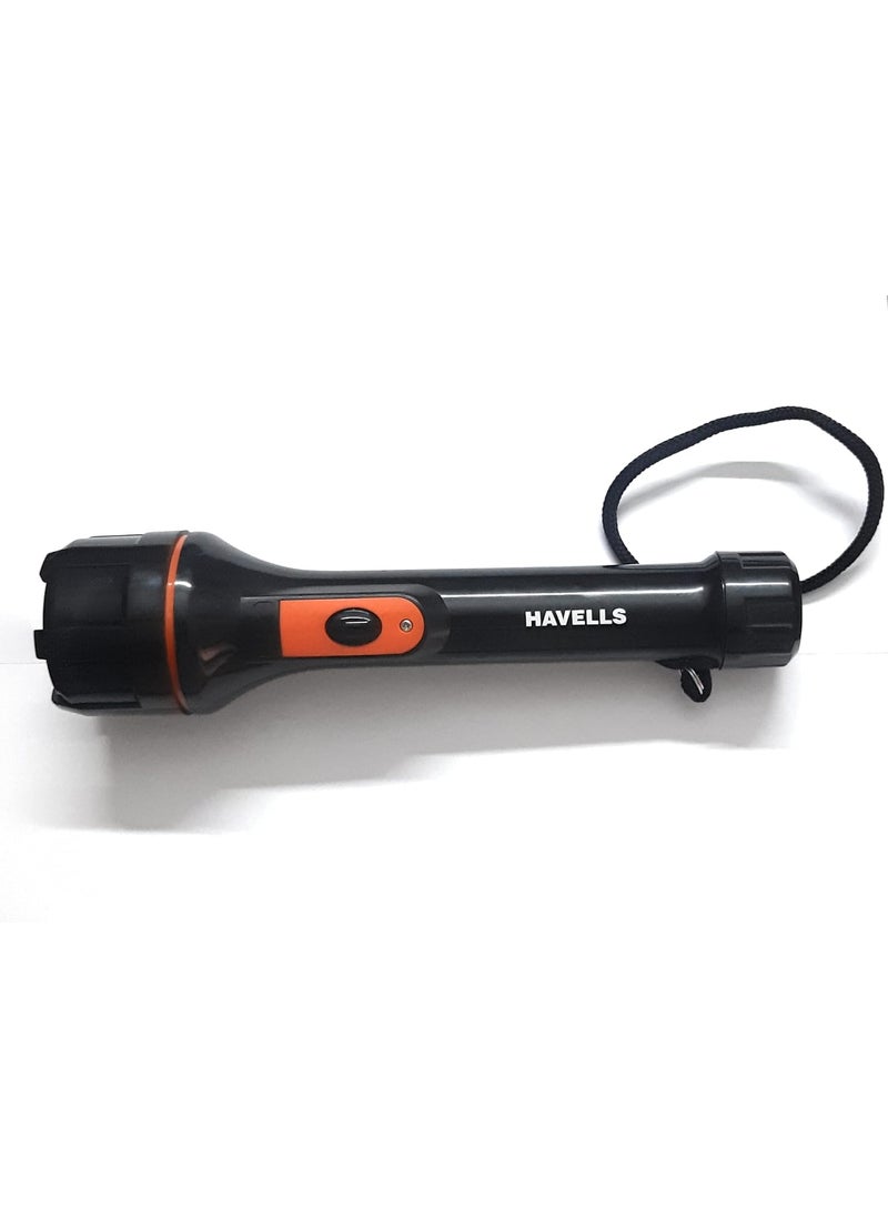 Havells Havells 3W LED Rechargeable TorchLithiumion BatteryFast ChargingEnergy EfficientBright White Low Beam LED BIS ApprovedMade in IndiaLTS Beam 30Pack of 1  - Image 1