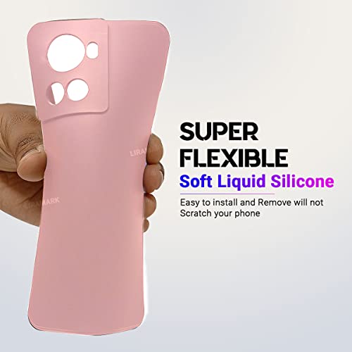 LIRAMARK Silicone Soft Back Cover Case for OnePlus 10R 5G / 1+10R 5G (Pink) - Image 5