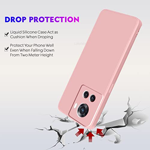 LIRAMARK Silicone Soft Back Cover Case for OnePlus 10R 5G / 1+10R 5G (Pink) - Image 4