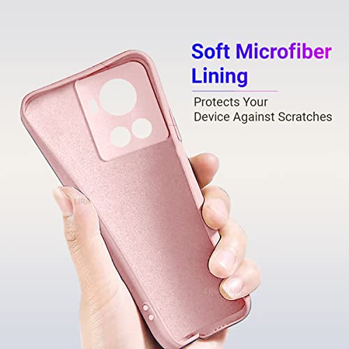 LIRAMARK Silicone Soft Back Cover Case for OnePlus 10R 5G / 1+10R 5G (Pink) - Image 3