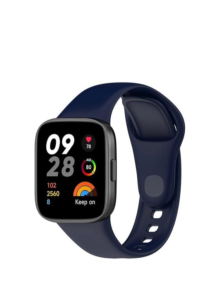 Strap Watch Silicone Compatible With Xiaomi Redmi Watch 3 Lite/Redmi Watch 3 Active, Sport Silicone Watch Band Wrist Strap,Bracelet Wristband Wrist Strap - Image 1