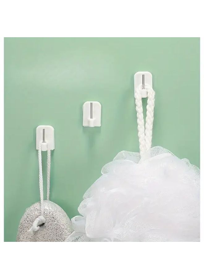 40 Pcs White Mini No Drill Adhesive Hooks For Curtains Rods Durable Plastic Window Wall Hooks Secure Hold For Sheer Curtains Drapes Lace Minimalist Design Nodrill Installation - Image 4
