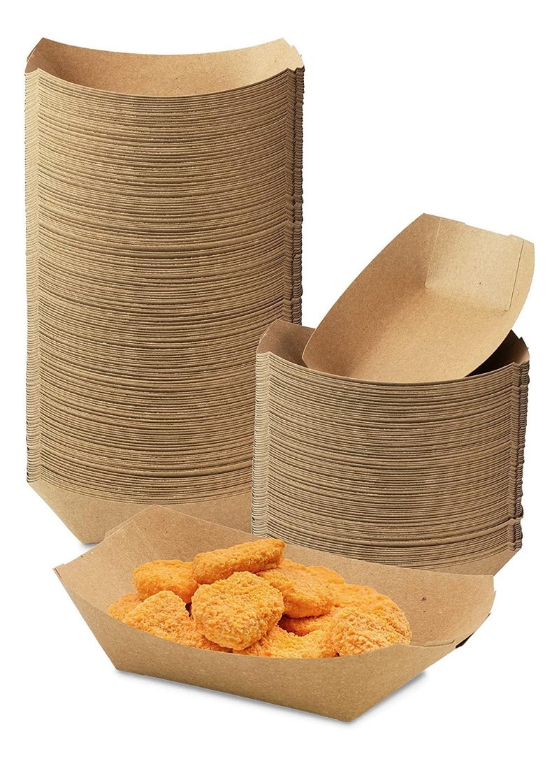 AY CABRON Ay Cabron™ Premium Brown Disposable Paper Food Serving Tray 1Kg (2 lb) Capacity | Heavy Duty Container Multiple Sizes  - Image 1