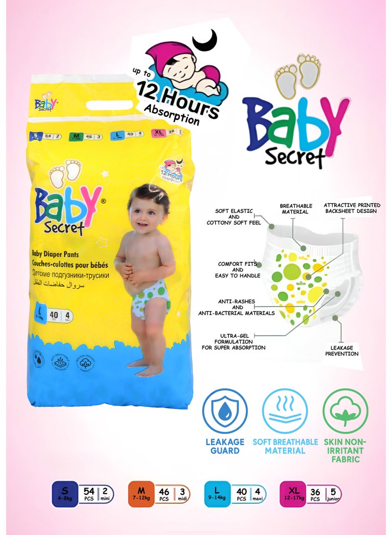 BABY SECRETS Baby Secret Disposable Baby Diaper Pants Size Extra Large 12-17 kg Count 36 pcs 5 Junior - Image 2
