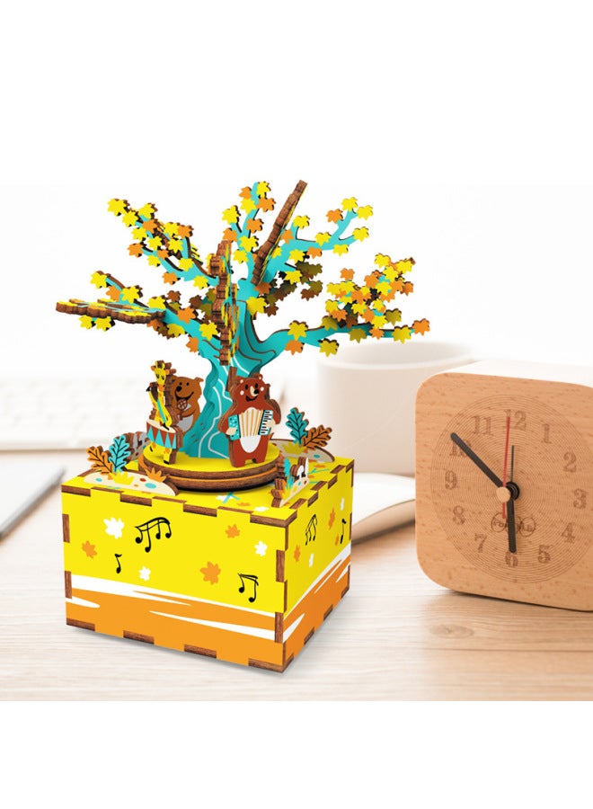 DIY Wooden Music Box Santa Claus Music Box Ornaments Children's Toys Gifts Wholesale-Color:OK028 Santa Claus Music Box  - Image 4