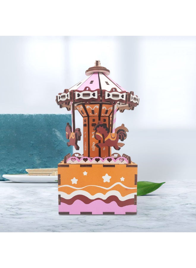 DIY Wooden Music Box Santa Claus Music Box Ornaments Children's Toys Gifts Wholesale-Color:OK028 Santa Claus Music Box  - Image 5