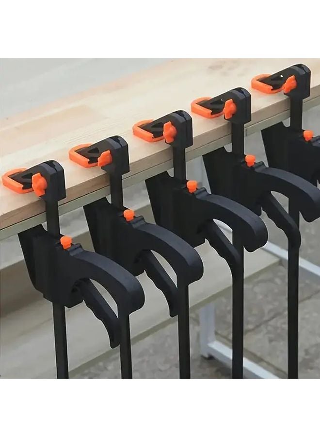 5 Piece Heavy Duty F Clamp Set With Quick Release Adjustable Jaw For Woodworking - Image 1
