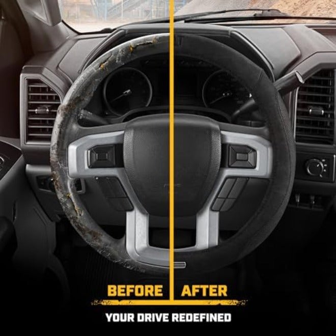 Caterpillar HexSport Black Carbon Fiber Steering Wheel Cover, Standard 15 inch Size, Durable and Comfortable with Advanced Grip, Car Steering Wheel Cover for Auto Truck Van  SUV - Image 5