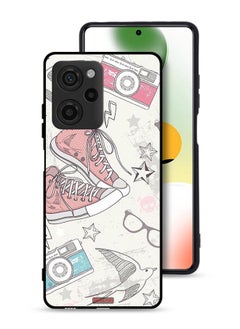 Xiaomi Poco X5 Pro Protective Case Cover Canva Shoes And Camera Art