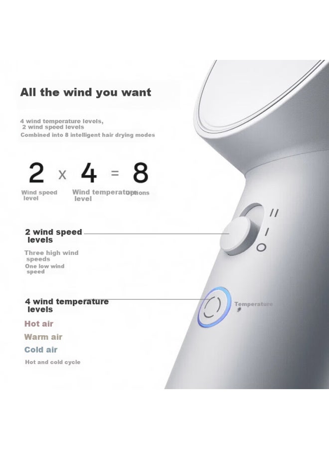 Flyco Borui Series High-speed Hair Dryer Negative Ion Hair Care Powerful Portable Home Student Dormitory Ph1652 Gray - Image 3