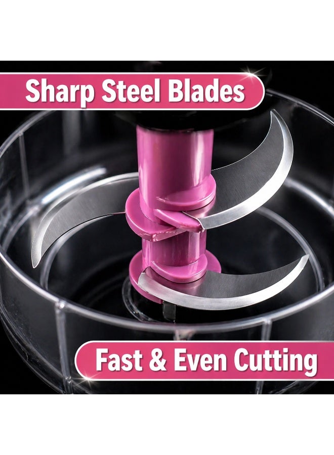 Manual Food Chopper 1.5L Vegetable Cutter Hand Press Blender Kitchen Onion Garlic Mincer - Image 4