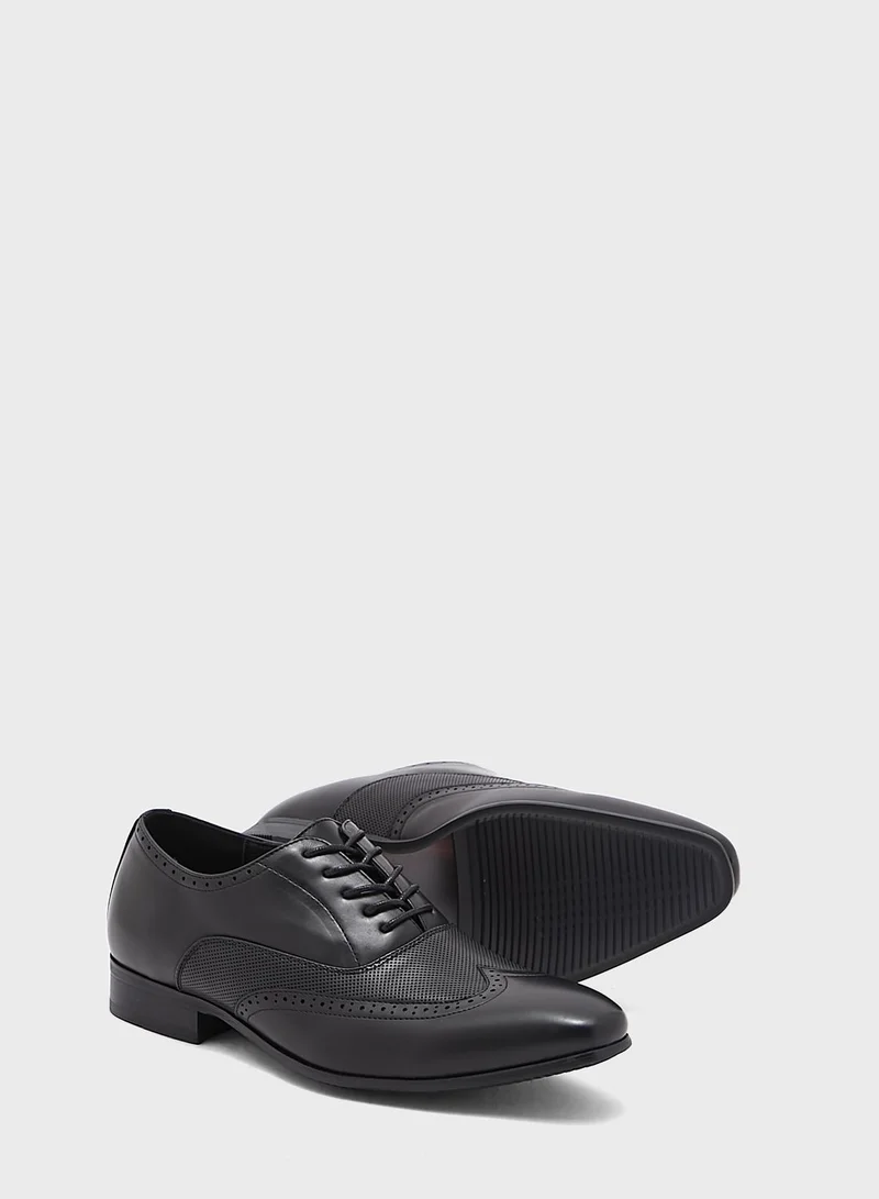 Robert Wood Brogue Design Wing Cap Formal Lace Ups