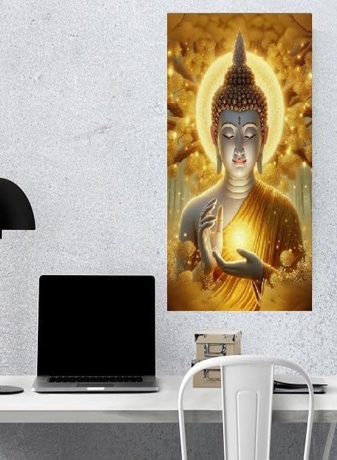 Fliptic Lord Buddha Religious Wall Decor Poster for Home and Office (300 GSM Paper, 12 x 18 Inch, Multicolour) (Design 12) - Image 3