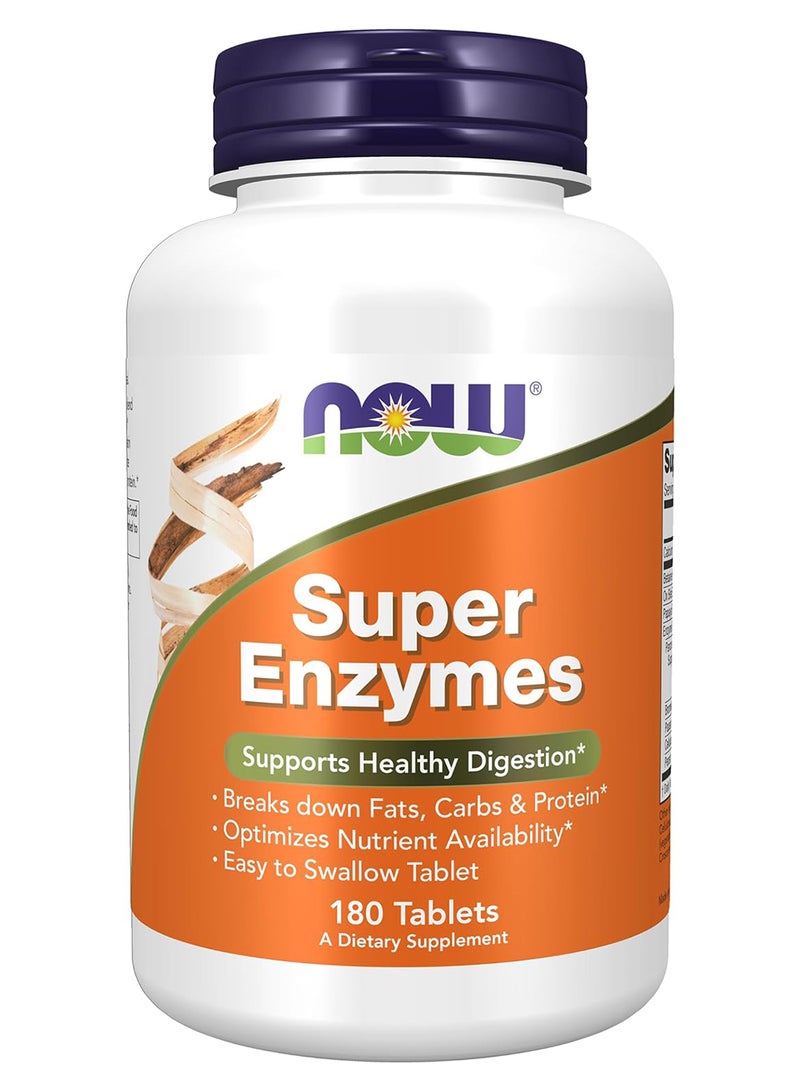 now Super Enzymes 180 Tablets - Image 1