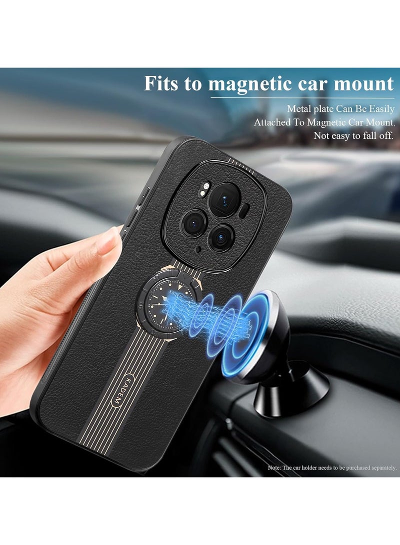 حافظة متوافقة مع حافظة هونور ماجيك 6 برو جلدية مع حامل حلقي ، غطاء نحيف مضاد للانزلاق من السيليكون مقاوم للصدمات غطاء واقي لهونور ماجيك 6 برو - Image 3