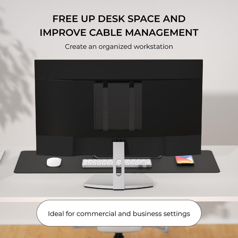 HumanCentric حامل حائط عالمي من هيومن سنترك، حزام قابل للتعديل لأجهزة الكمبيوتر الصغيرة، وحدات UPS، صناديق الكابلات، المودمات وأجهزة إلكترونية أخرى، يركب على الحائط أو خلف شاشة الكمبيوتر - Image 5