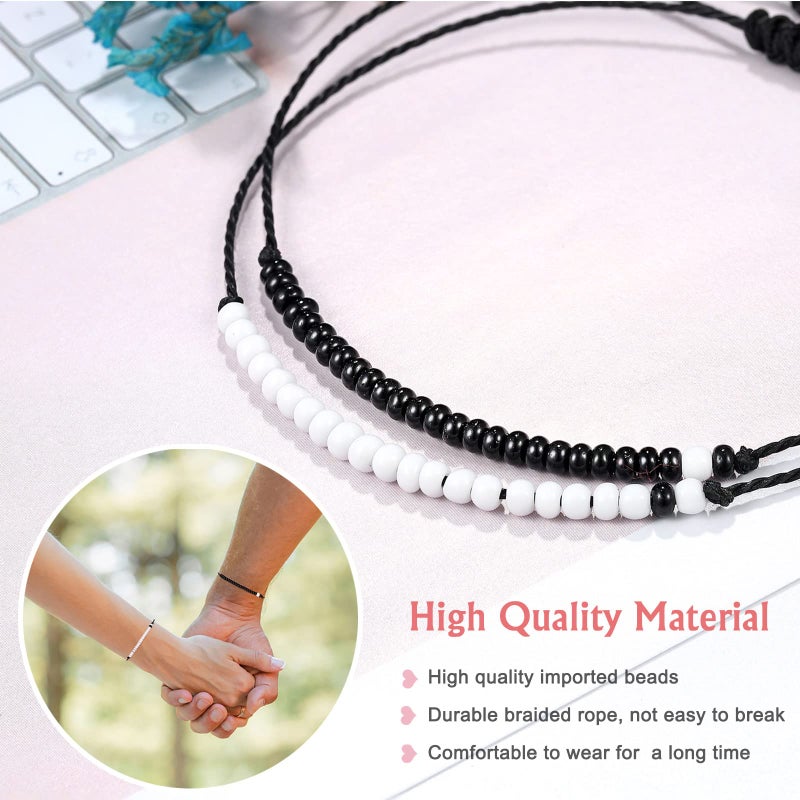 UNGENT THEM Matching Couples Bracelets Ideas Soulmate Jewelry Long Distance Relationship Anniversary Valentines Birthday Gifts for Him Her Boyfriend Girlfriend Husband Wife Women Men - Image 3