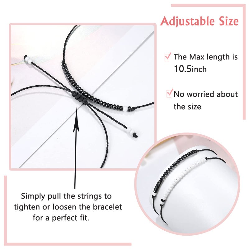 UNGENT THEM Matching Couples Bracelets Ideas Soulmate Jewelry Long Distance Relationship Anniversary Valentines Birthday Gifts for Him Her Boyfriend Girlfriend Husband Wife Women Men - Image 4