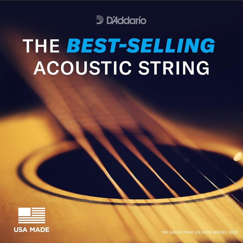 D'Addario EJ16-3D Phosphor Bronze Acoustic Guitar Strings - Light Gauge 12-53, 3-Pack - Image 5