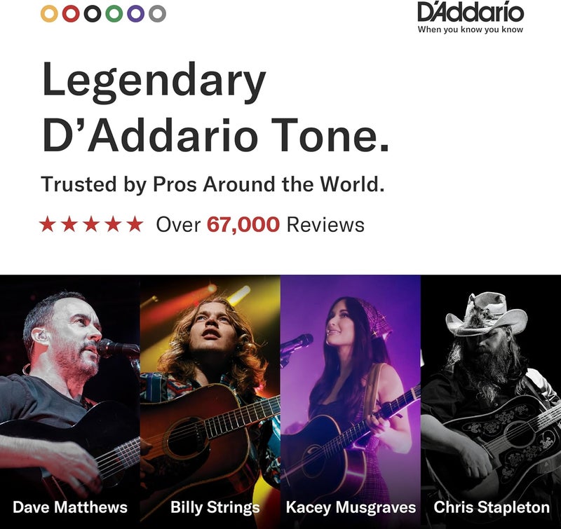 D'Addario EJ16-3D Phosphor Bronze Acoustic Guitar Strings - Light Gauge 12-53, 3-Pack - Image 2