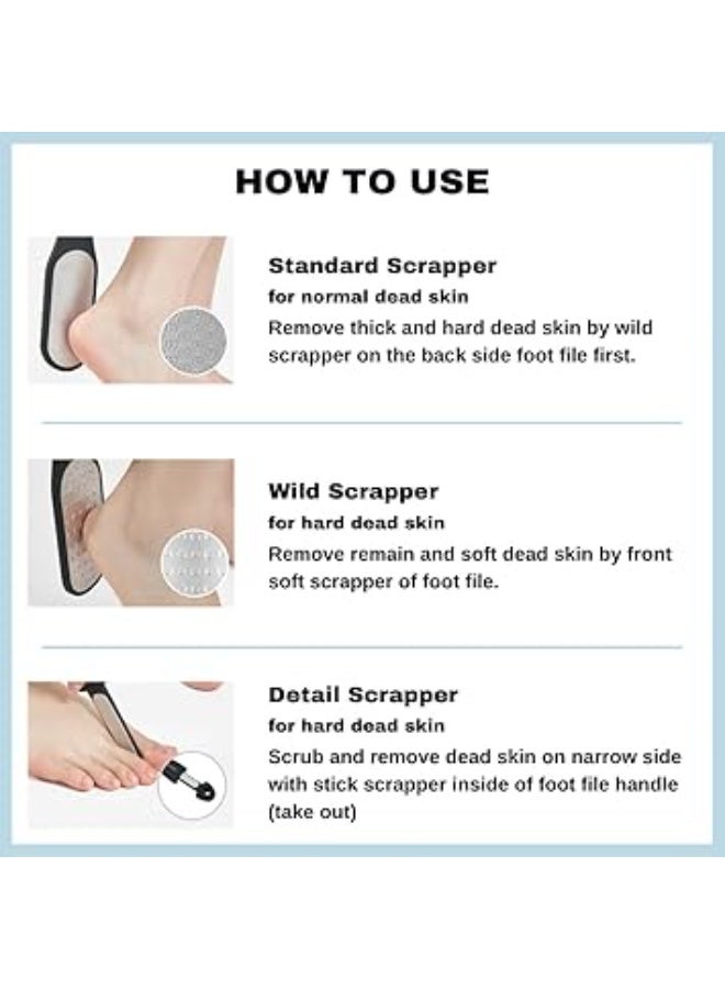 Fadeeva Wonder Foot 3-in-1 Professional Electric Foot File – Removes Dead Skin and Cracked Heels – Wet and Dry Pedicure Callus Remover with Replaceable Heads – Perfect for Men and Women, Ideal for Home and Salon Use - Image 3