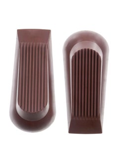 ACE 2-Piece Rubber Wedge Door Stopper Set Brown 7 x 7 x 6.25 Inch 01-3028-546  - Image 2