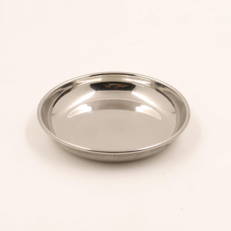 Spillbox Stainless Steel Halwa Plates| Quarter Plates |Snack Plate |Nasta Plate| Dessert Plate Set| Side Dish |Mirror Finish| BPA Free[Weight:50gm] Circle Halwa Plate (Pack of 5) - Image 3