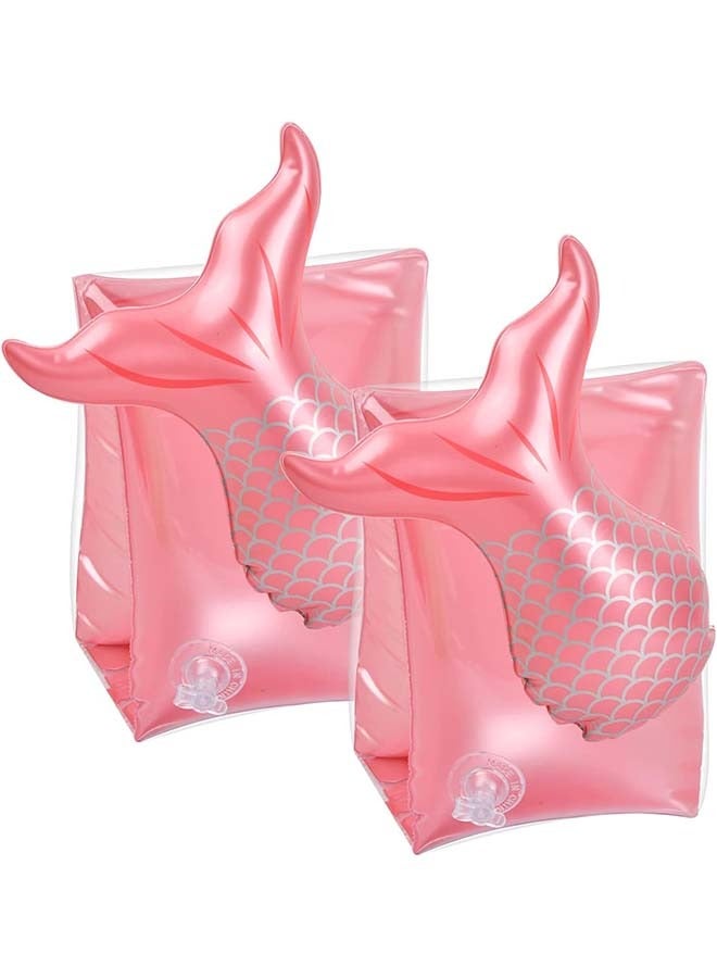 Armbands Inflatable Swimming Arm Bands for Kids/Toddlers/Boys/Girls,Cute Baby Armbands Pool Swim Floats Arm Band Floaties Childrens Armbands for Swimming Training Learning 2-6 Years (Mermaid) - Image 1