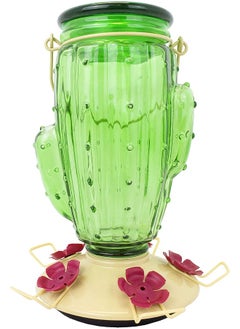 9111 2 Cactus Top Fill Glass Hummingbird Feeder – 32 Oz