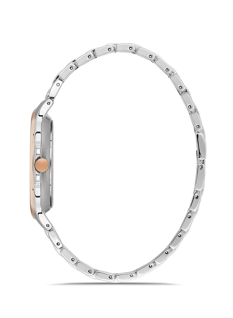 Omax Men's Silver Luxury Wrist Watch, Watches for Men, Stainless Watches, Silver Steel Band, White Dial, Waterproof Watch, 1 Year Warranty - Image 2