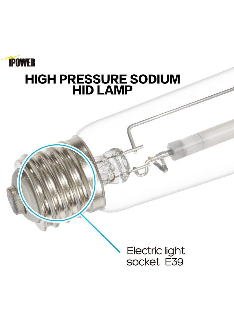 iPower iPower 400W HPS Grow Light Bulb Lamp Pressure Sodium Bulb Lamp with High PAR Enhanced Red and Orange Spectrums for Plants Growth CCT 2100K  - Image 4