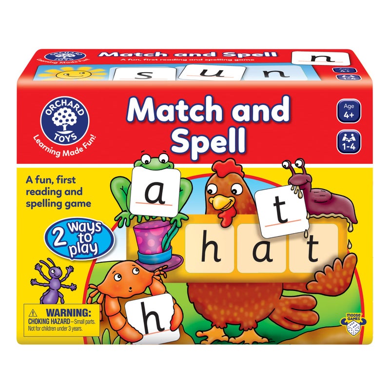 MOOSE Orchard Toys Moose Games Match and Spell Game A Fun First Reading and Spelling Game 2 Ways to Play Age 4 14 Players - Image 3