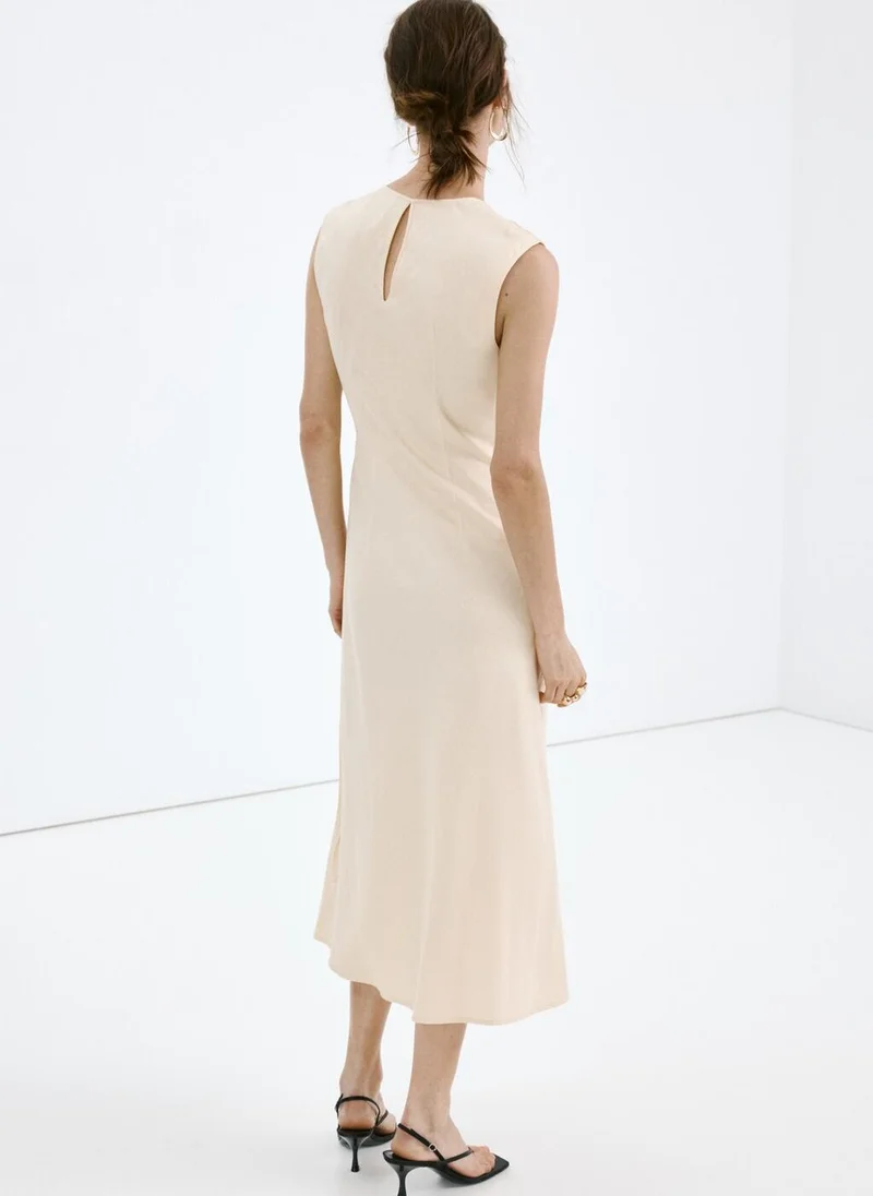 MANGO Wrap midi-dress with knot