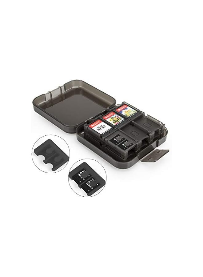 بروماس حقيبة تخزين الألعاب لـ 24 لعبة نينتندو سويتش - 8.64 × 9.64 × 2.54 سم، أسود - Image 4