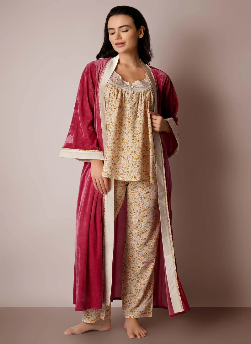 افتر دارك Gap, 3 piece set of Camisole, Pyjamas and Robe