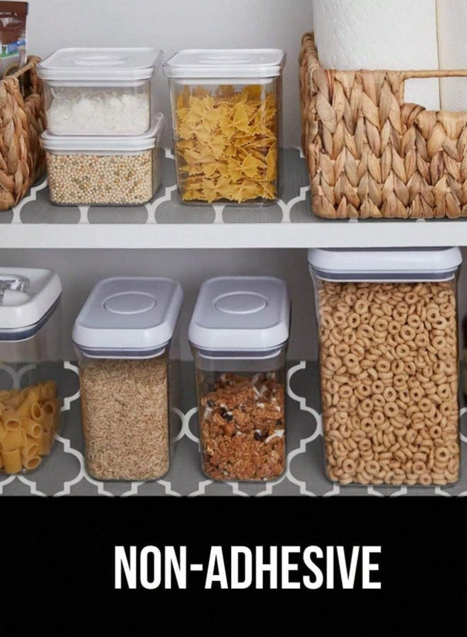 لفة واحدة، مقاس 12 بوصة * 59 بوصة، مفرش للأدراج والرفوف، مفرش خزانة مانع للانزلاق، قابل للغسل ومضاد للزيوت، لخزانة المطبخ والرفوف والثلاجة والتخزين والمكتب - Image 2