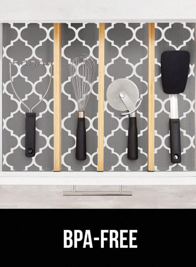 لفة واحدة، مقاس 12 بوصة * 59 بوصة، مفرش للأدراج والرفوف، مفرش خزانة مانع للانزلاق، قابل للغسل ومضاد للزيوت، لخزانة المطبخ والرفوف والثلاجة والتخزين والمكتب - Image 4