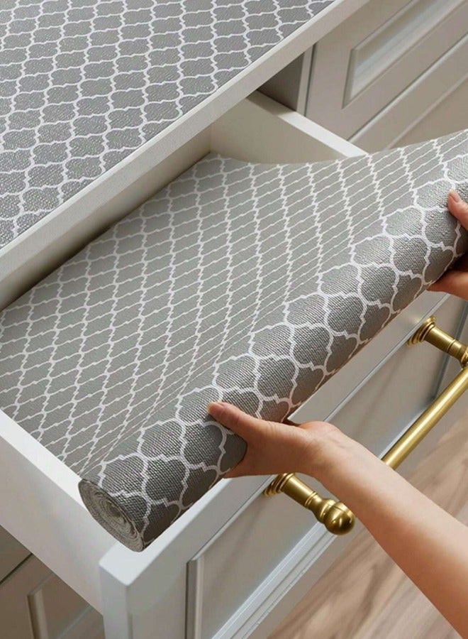 لفة واحدة، مقاس 12 بوصة * 59 بوصة، مفرش للأدراج والرفوف، مفرش خزانة مانع للانزلاق، قابل للغسل ومضاد للزيوت، لخزانة المطبخ والرفوف والثلاجة والتخزين والمكتب - Image 5