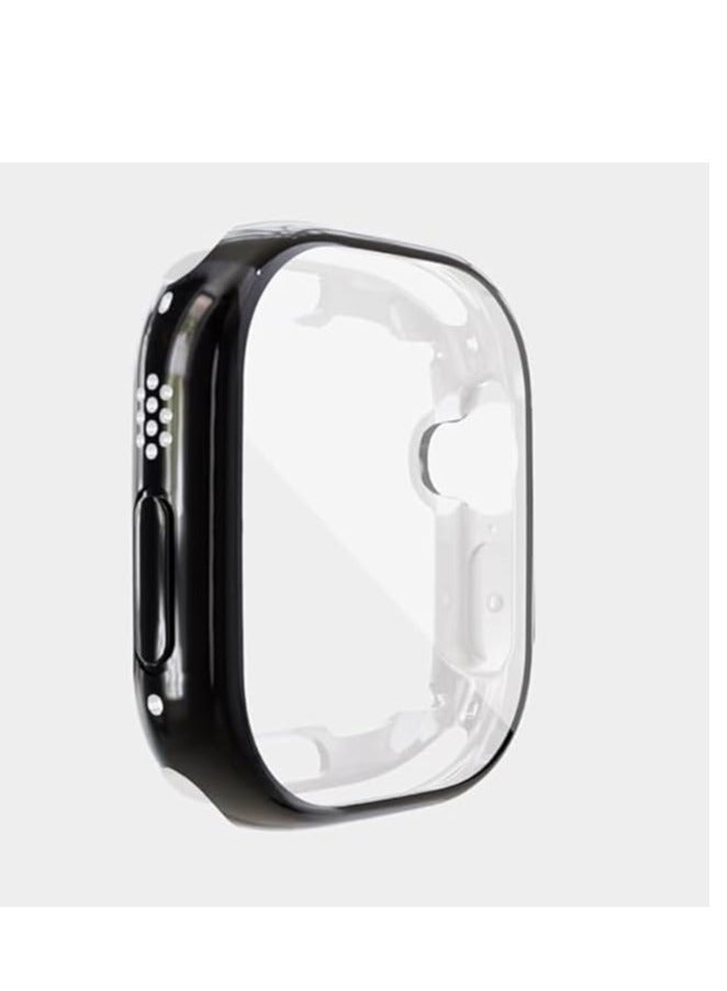 Full Soft Clear Cover For Apple Watch Ultra Case 49MM TPU Screen Protector SmartWatch Case For iWatch Serie 49MM Accessories (Color : Black, Size : 49MM) - Image 1