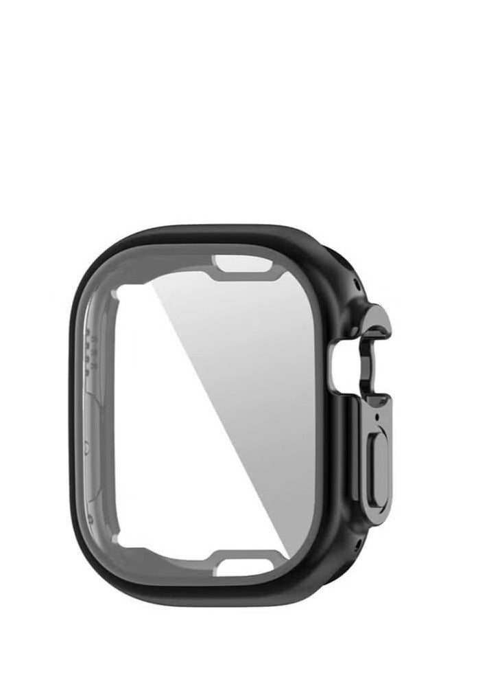 Full Soft Clear Cover For Apple Watch Ultra Case 49MM TPU Screen Protector SmartWatch Case For iWatch Serie 49MM Accessories (Color : Black, Size : 49MM) - Image 2