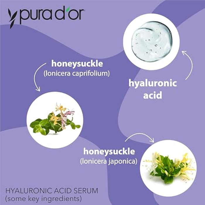 PURA D'OR 3.3 Oz Hyaluronic Acid Serum For Deep Hydration - Anti-Aging, Plumping & Moisturizing Formula For Smooth, Supple Skin - Natural Skincare Boost - Fine Lines & Wrinkle Reducer - Travel Size - Image 5