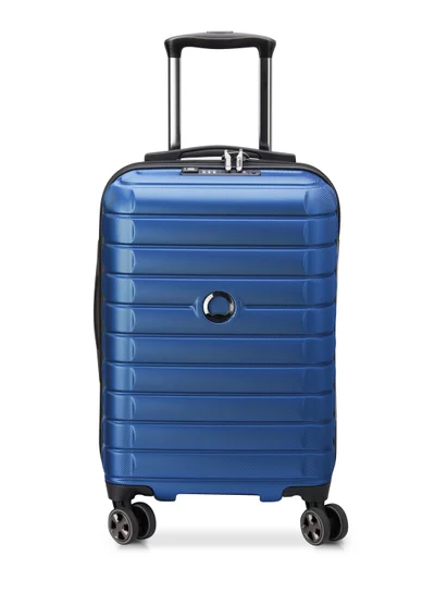 DELSEY Paris Helium Shadow 5.0 55cm Hardcase 4 Double Wheel Cabin Luggage Trolley Blue