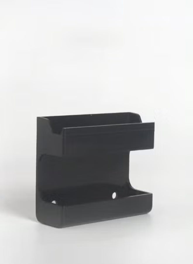 2-pieces Wall Mounted Controller Storage Box Black - Image 2